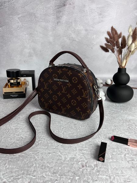 Коричневая сумка LOUIS VUITTON, серебристая фурнитура RBD_819 фото