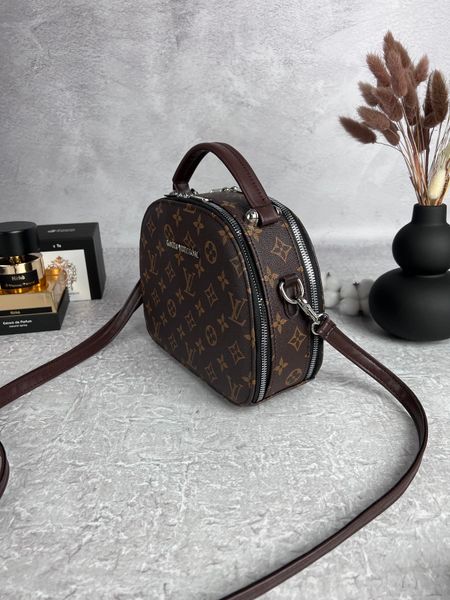 Коричневая сумка LOUIS VUITTON, серебристая фурнитура RBD_819 фото