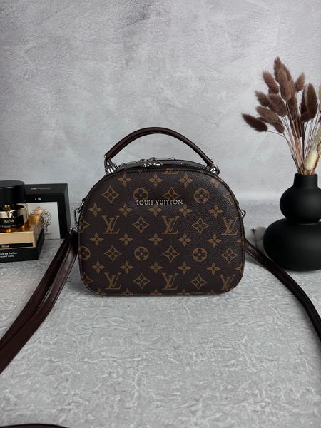 Коричнева сумка LOUIS VUITTON, срібляста фурнітура RBD_819 фото