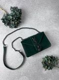 Смарагдова сумка Saint Laurent (YSL emerald), чорна фурнітура RBD_882/1 фото