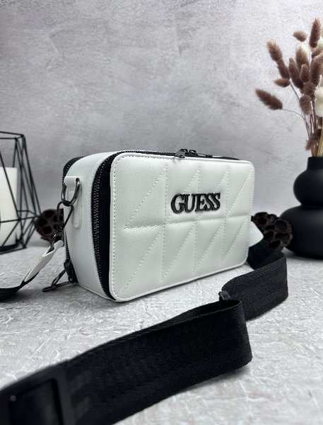 Сумка белая GUESS square white  RBD_888 фото