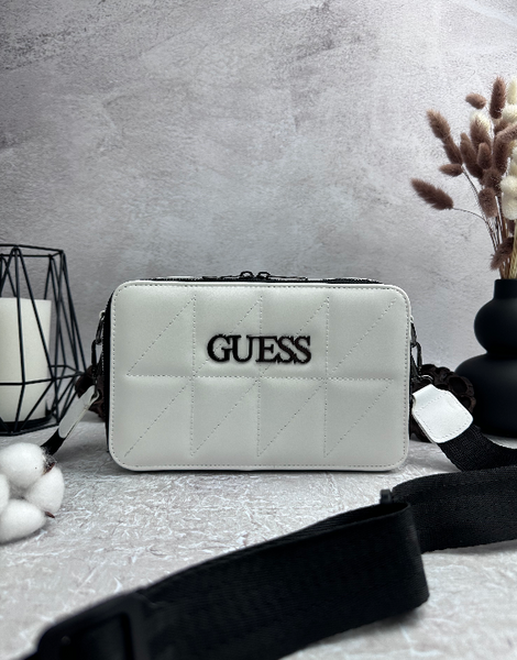 Сумка белая GUESS square white  RBD_888 фото