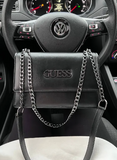 Черная матовая сумка GUESS black nickel, темная фурнитура RBD_20246 фото