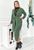 Класичний теплий жіночий костюм з кардиганом і спідницею, Хаки, 42 LB_2076 фото
