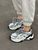 Демісезонні білі кросівки із сітки та шкіряних вставок, на широкій платформі ST_M6968-11 фото