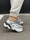 Демісезонні білі кросівки із сітки та шкіряних вставок, на широкій платформі ST_M6968-11 фото 8
