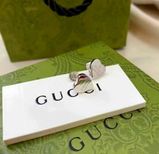 Серьги гвоздики Gucci сердце из нержавеющей стали с гравировкой бренда VSJ_48047 фото