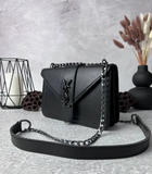 Черная матовая сумка Saint Laurent (YSL black nickel) RBD_20242 фото